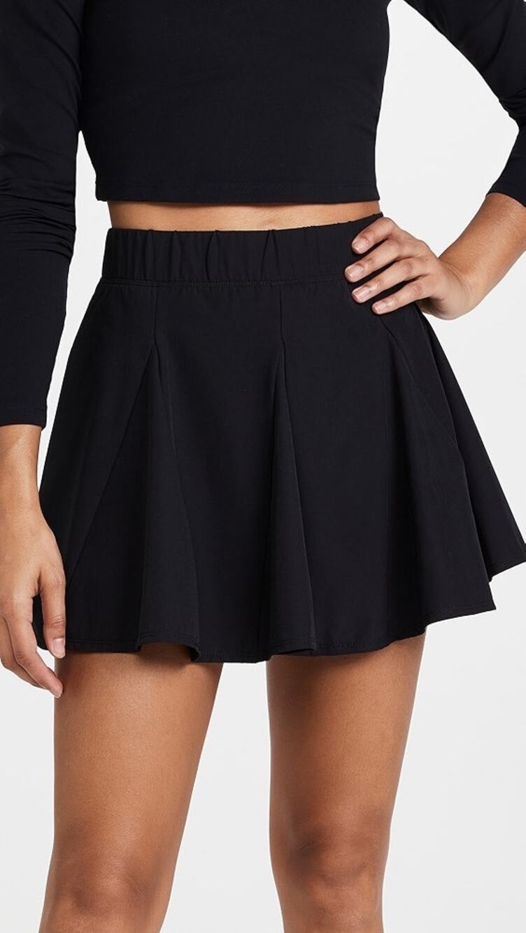 Year of Ours Black Pleated Contemporary Golf Country Club Tennis Skort - XS